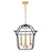 CWI Lighting Tudor 3 Light Down Pendant, Satin Gold/Black