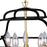 CWI Lighting Tudor 5 Light Up Chandelier, Satin Gold/Black