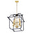 CWI Lighting Tudor 5 Light Up Chandelier, Satin Gold/Black