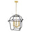 CWI Lighting Tudor 5 Light Up Chandelier, Satin Gold/Black