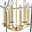 CWI Lighting Tudor 6 Light Up Chandelier, Satin Gold/Black