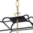 CWI Lighting Tudor 6 Light Up Chandelier, Satin Gold/Black