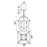 CWI Lighting Tudor 6 Light Up Chandelier, Satin Gold/Black