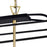 CWI Lighting Tudor 6 Light Chandelier, Satin Gold/Black