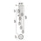 CWI Lighting Iris 6 Light Multi Point Pendant, Sun Gold/Clear