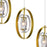 CWI Lighting Iris 3 Light Chandelier, Brass/Clear