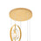 CWI Lighting Iris 9 Light Multi Point Pendant, Sun Gold/Clear