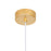 CWI Lighting Iris 1 Light Down Mini Pendant, Sun Gold/Clear
