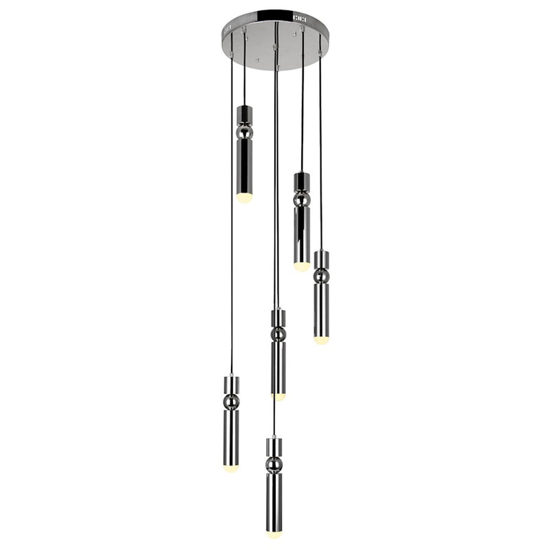 CWI Lighting Chime 16" Multi Point Pendant, Polished Nickel
