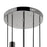 CWI Lighting Chime 16" Multi Point Pendant, Polished Nickel