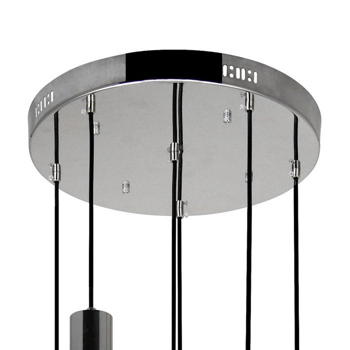CWI Lighting Chime 16" Multi Point Pendant, Polished Nickel