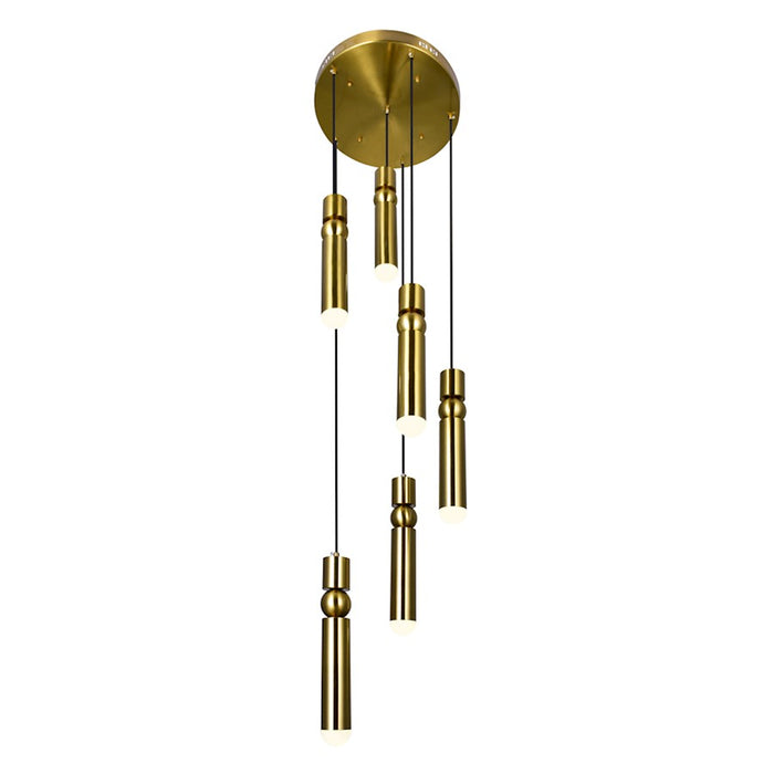 CWI Lighting Chime 16" Multi Point Pendant, Brass - 1225P16-6-625