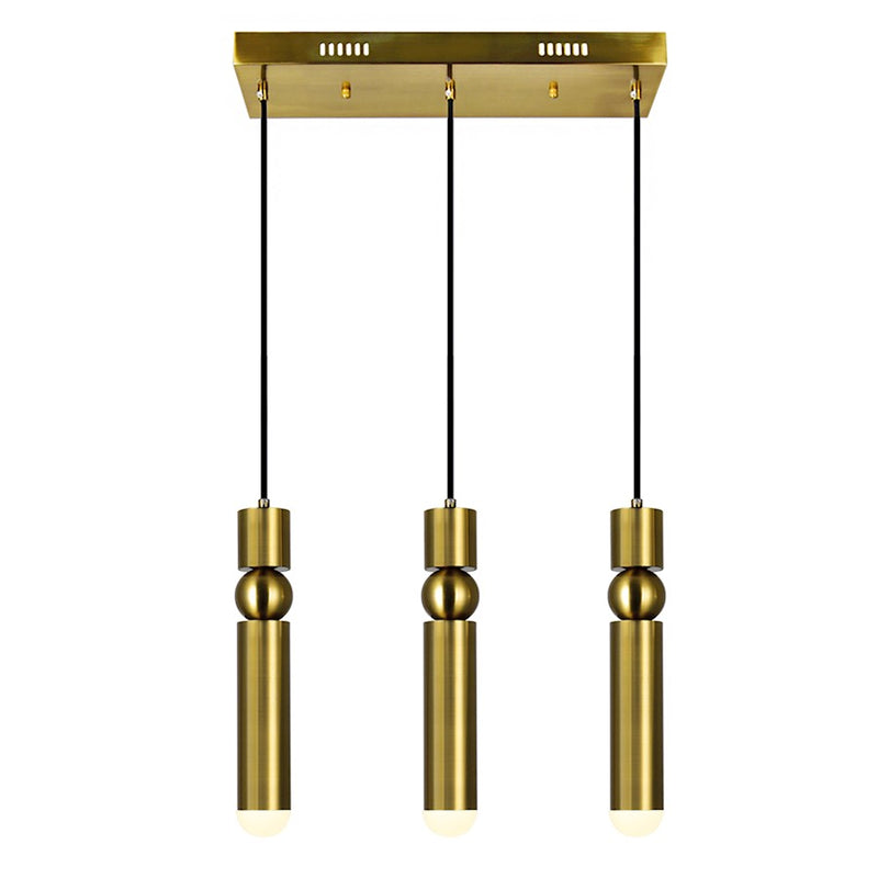 CWI Lighting Chime Chandelier, Brass