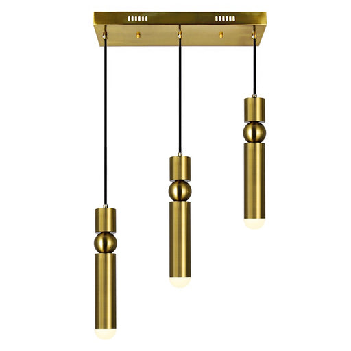 CWI Lighting Chime Chandelier, Brass