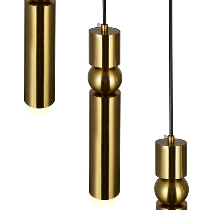 CWI Lighting Chime Chandelier, Brass