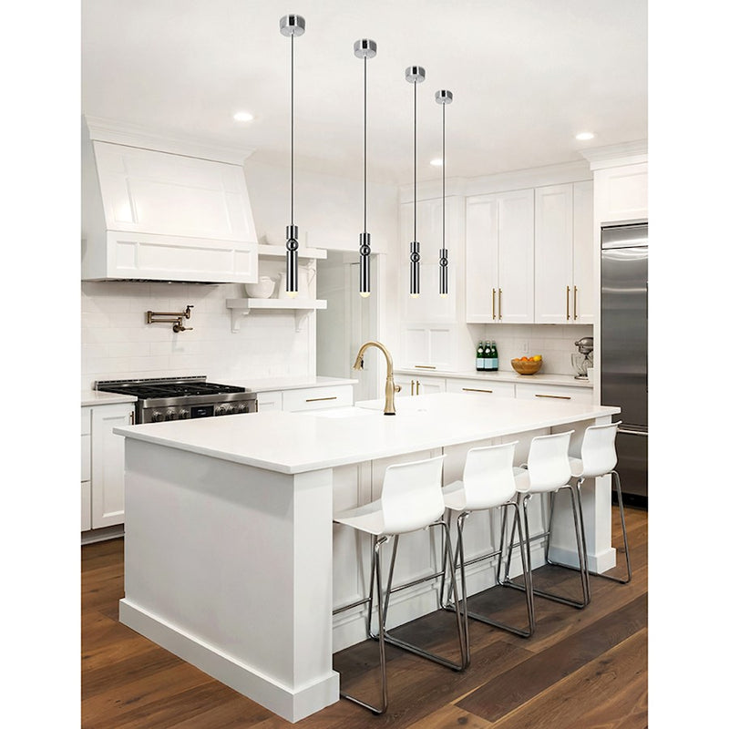 CWI Lighting Chime Down Mini Pendant, Polished Nickel
