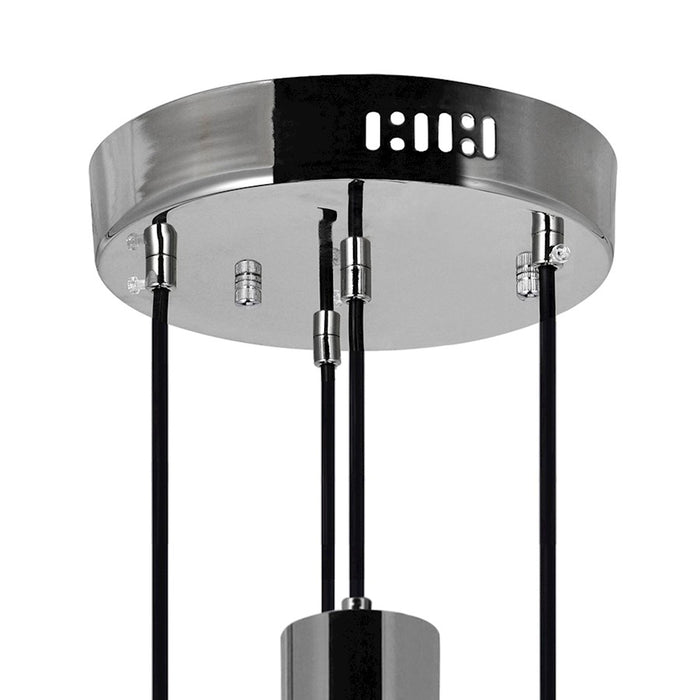 CWI Lighting Chime 9" Multi Point Pendant, Polished Nickel