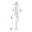 CWI Lighting Chime 9" Multi Point Pendant, Polished Nickel