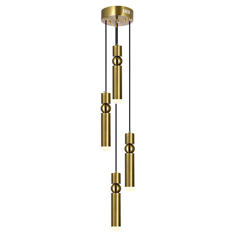 CWI Lighting Chime 9" Multi Point Pendant, Brass