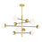 CWI Compass 10 Light Down Chandelier, Medallion Gold/White - 1226P38-10-169