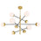CWI Compass 10 Light Down Chandelier, Medallion Gold/White