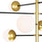 CWI Compass 10 Light Down Chandelier, Medallion Gold/White