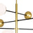 CWI Compass 10 Light Down Chandelier, Medallion Gold/White