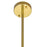 CWI Tourch 7 Light Down Chandelier, Medallion Gold/Frosted