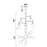 CWI Tourch 7 Light Down Chandelier, Medallion Gold/Frosted