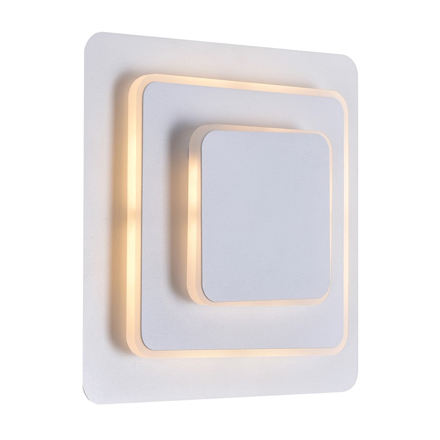 CWI Lighting Private I Square Trio Wall Sconce, Matte White - 1238W9-103