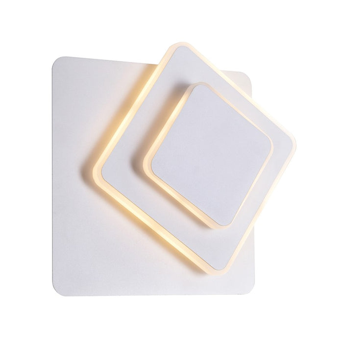 CWI Lighting Private I Square Trio Wall Sconce, Matte White