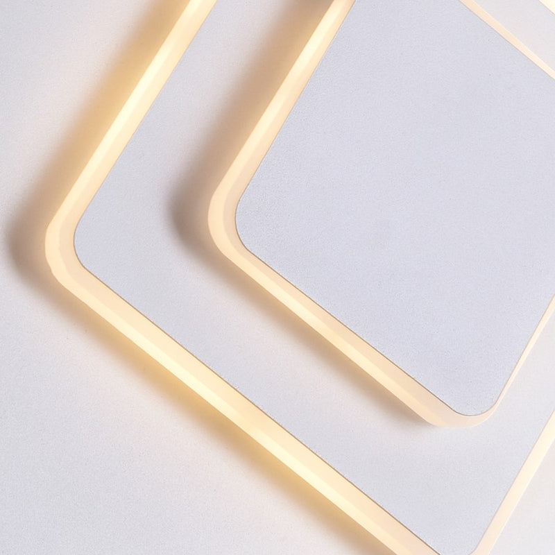 CWI Lighting Private I Square Trio Wall Sconce, Matte White
