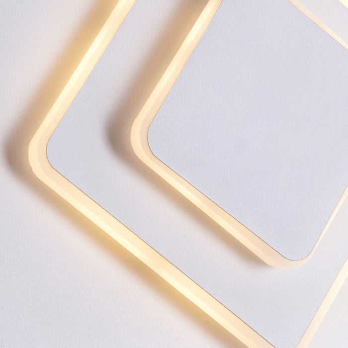 CWI Lighting Private I Square Trio Wall Sconce, Matte White
