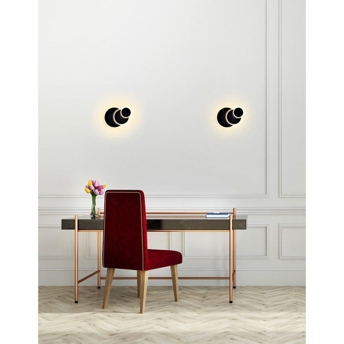 CWI Lighting Private I Circle 9" Wall Sconce, Matte Black