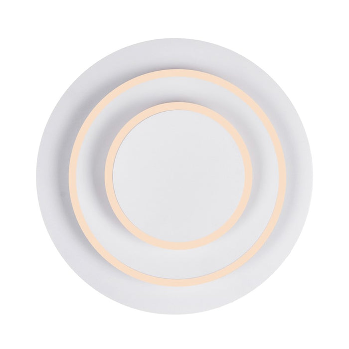 CWI Lighting Private I Circle Trio Wall Sconce, Matte White