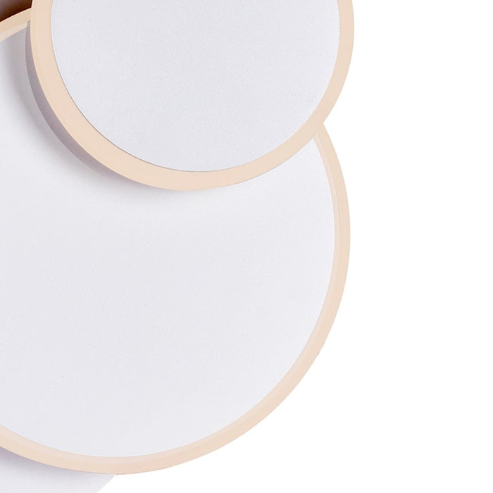 CWI Lighting Private I Circle Trio Wall Sconce, Matte White