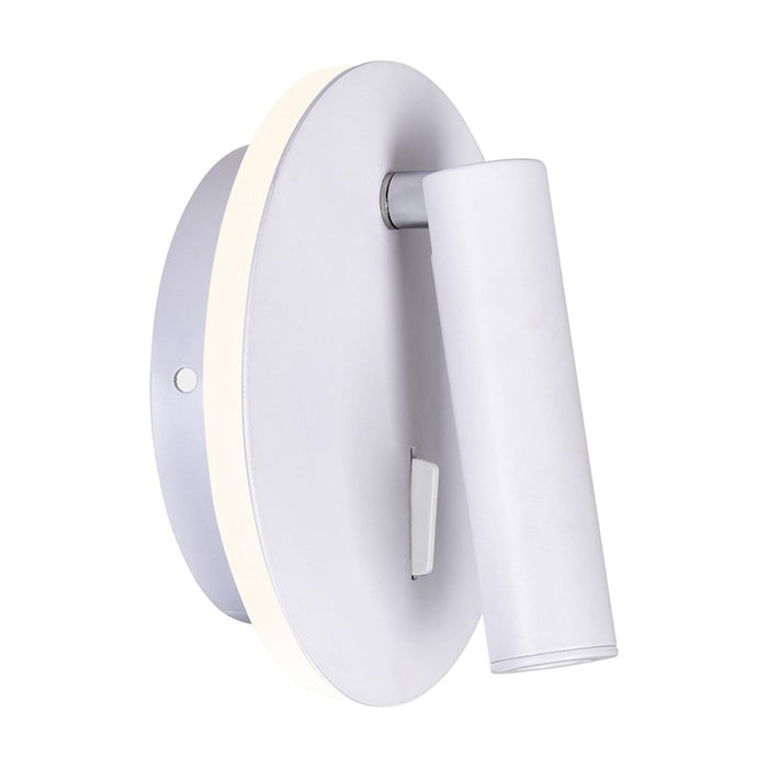 CWI Lighting Private I 6" Round Wall Sconce, Matte White