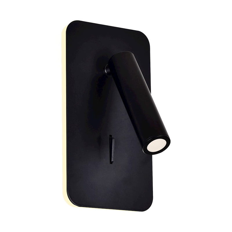 CWI Lighting Private I 6" Rectangular Wall Sconce, Matte Black