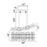 CWI Lighting Gondola Chandelier, Black/Satin Gold