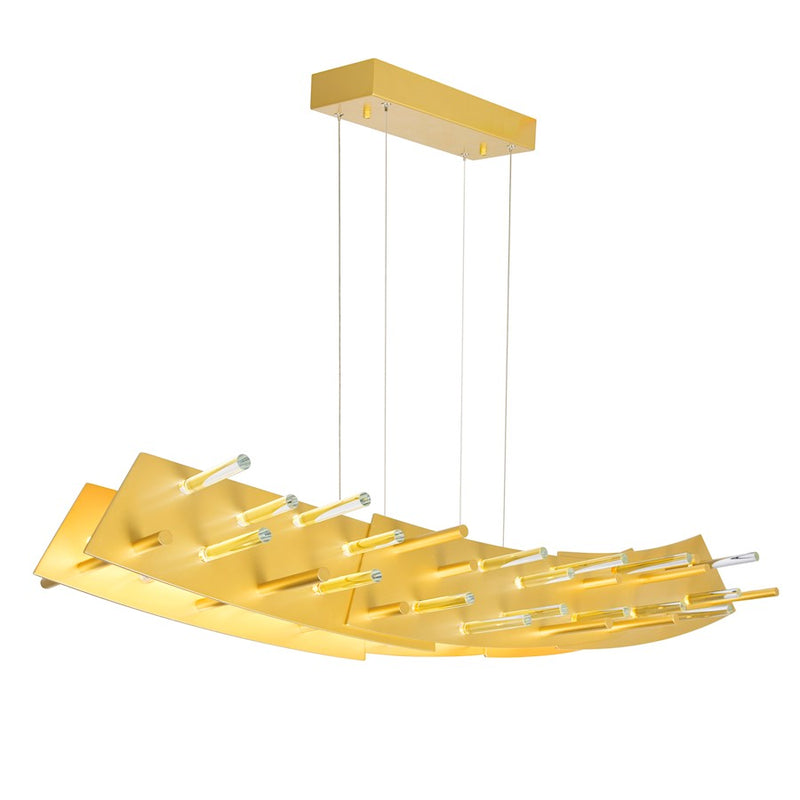 CWI Lighting Gondola Chandelier, Satin Gold