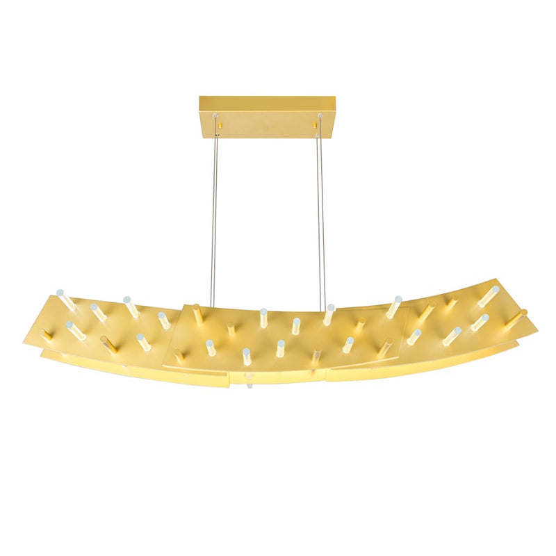 CWI Lighting Gondola Chandelier, Satin Gold