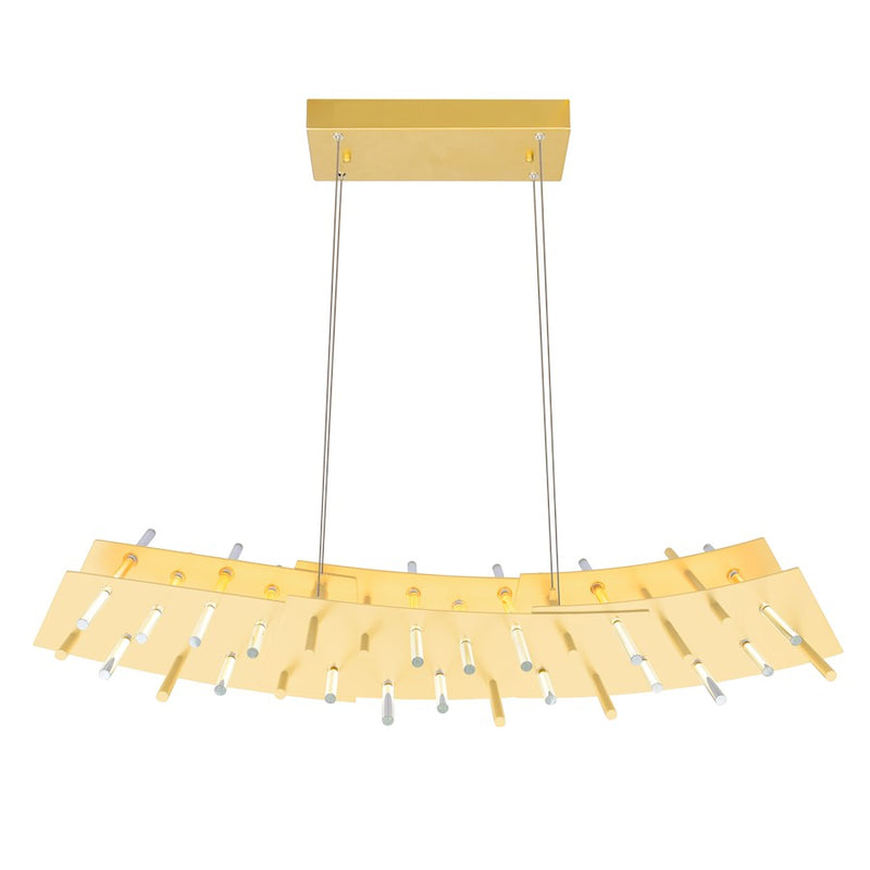 CWI Lighting Gondola Chandelier, Satin Gold