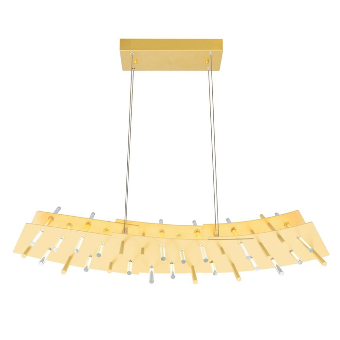 CWI Lighting Gondola Chandelier, Satin Gold