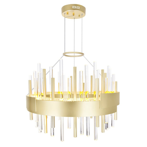 CWI Lighting Millipede 20" Chandelier, Satin Gold