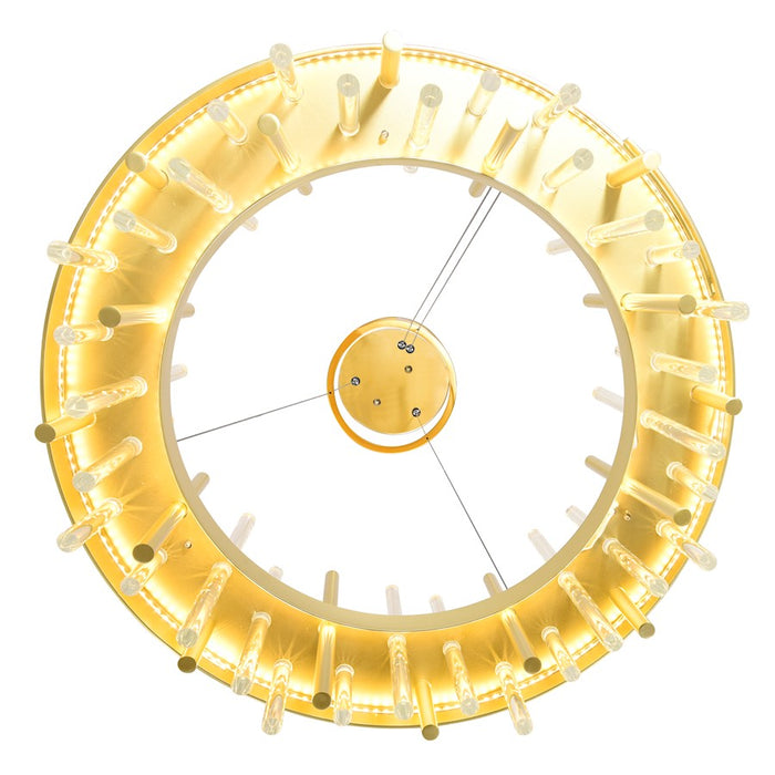 CWI Lighting Millipede 20" Chandelier, Satin Gold