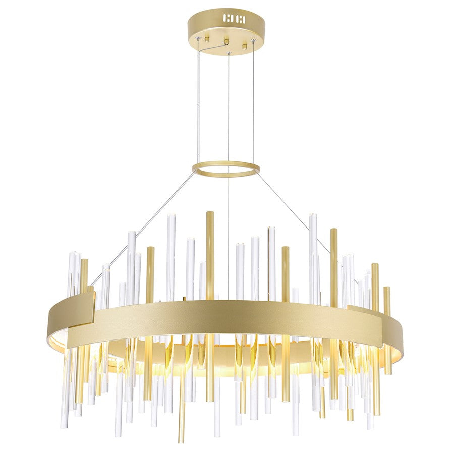 CWI Lighting Millipede 26" Chandelier, Satin Gold - 1245P26-602