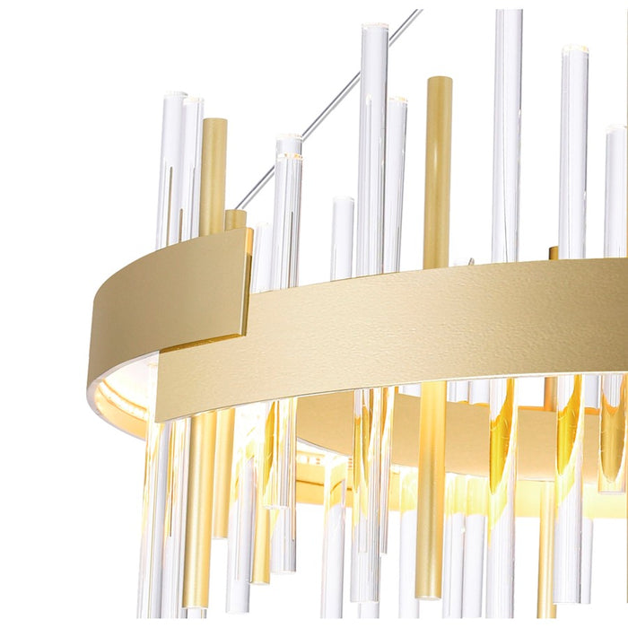 CWI Lighting Millipede 26" Chandelier, Satin Gold
