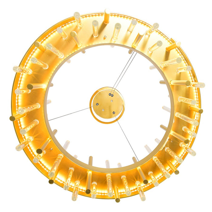 CWI Lighting Millipede 26" Chandelier, Satin Gold