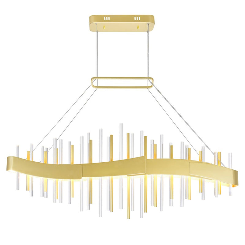 CWI Lighting Millipede 40" Chandelier, Satin Gold