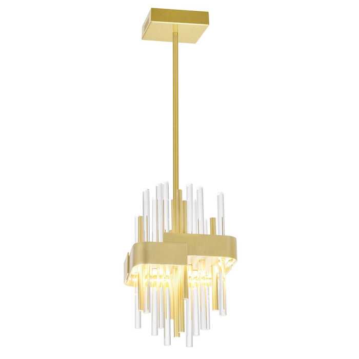 CWI Lighting Millipede Mini Pendant, Satin Gold